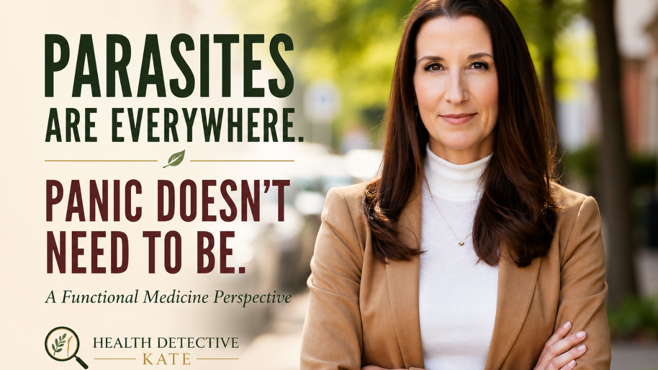 Kate Rich explaining how a healthy gut microbiome naturally helps protect the body from parasites and supports digestive health