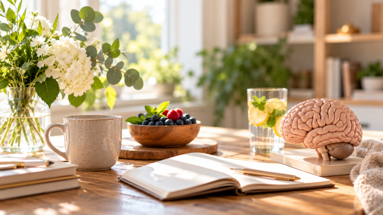 Illustrating perimenopause brain fog and memory health