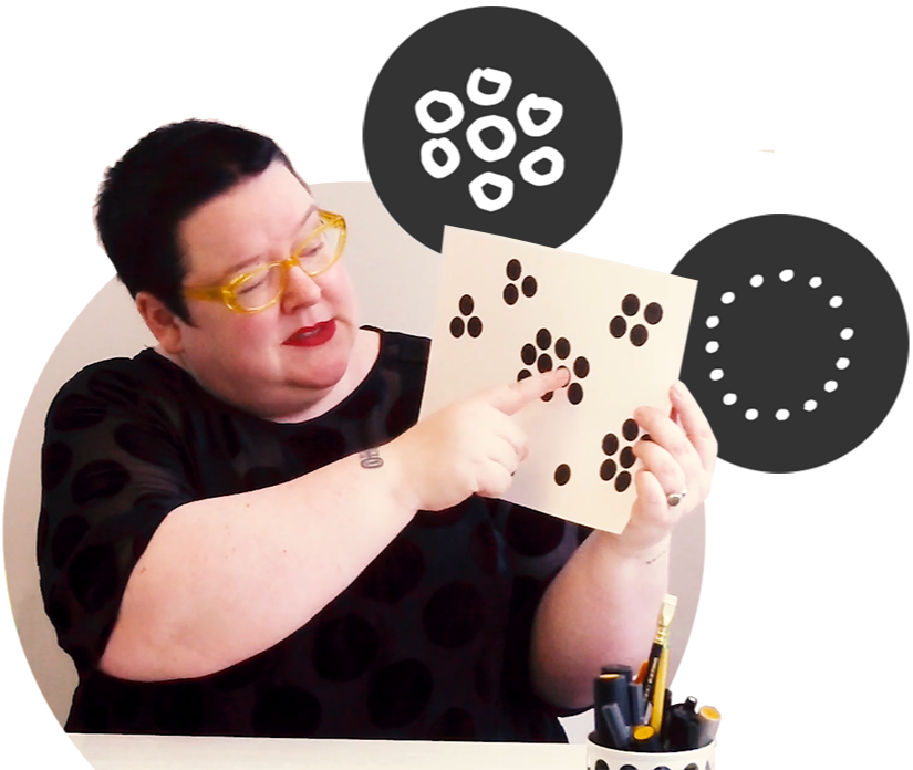 Dots sorted into clusters with white space buffers &mdash; visual thinking techniques for organizing ideas