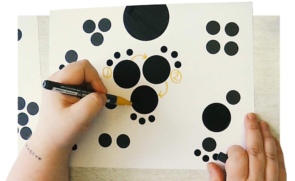 Final dot diagram showing how visual thinking creates clarity and new understanding &mdash; the GRASP step