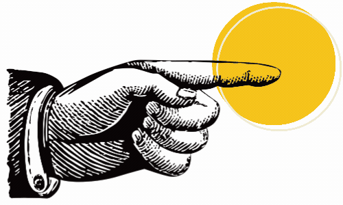 Animated hand pointing at a pile &mdash; how to organize your thoughts starts with chunking your ideas