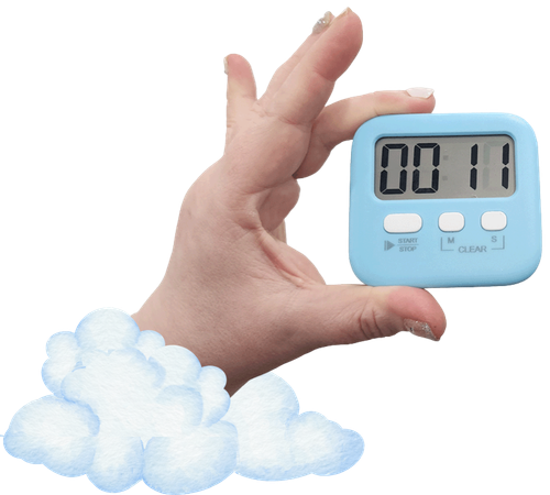 Cheap light blue timer that assists in monotasking, focus, and overcoming procratination
