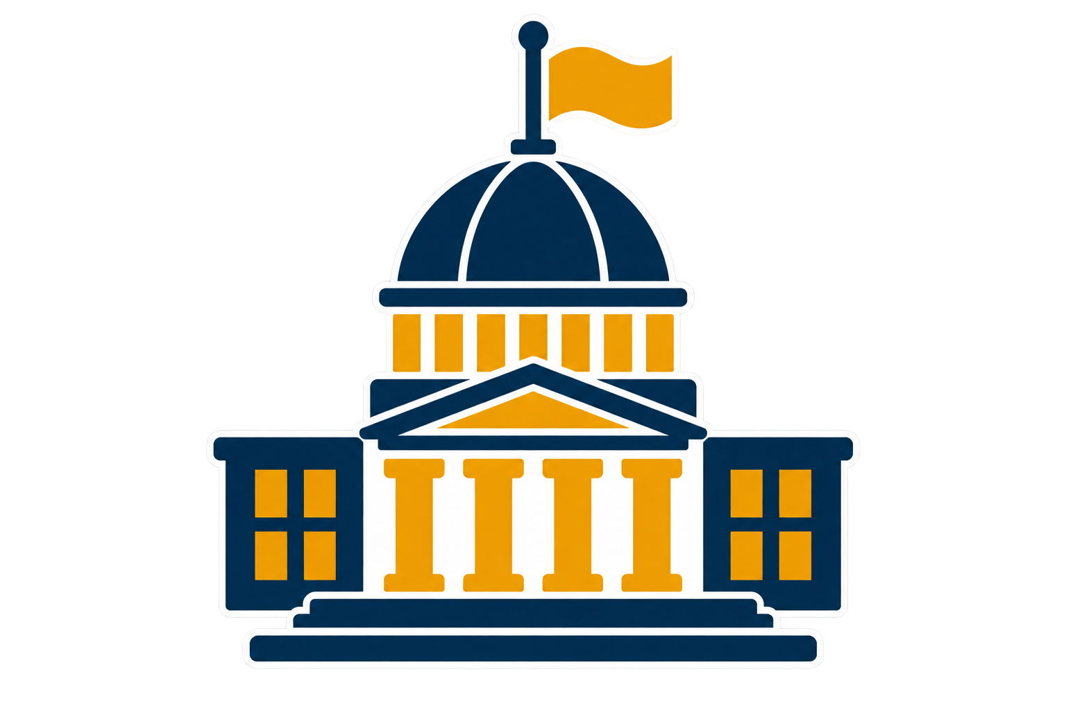 Government icon representing public agencies and government professionals participating in Grant Central USA training.