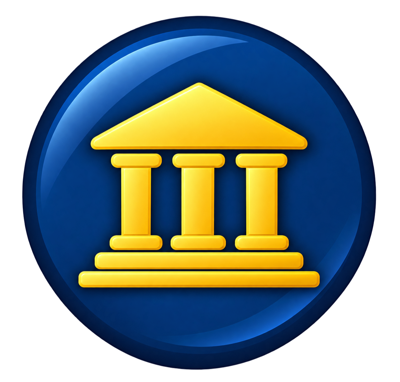 Institutional building icon representing on-site training