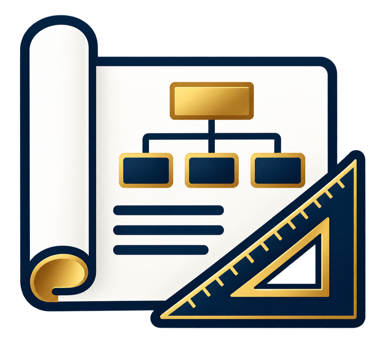 Project planning icon representing the development of a fundable grant project.