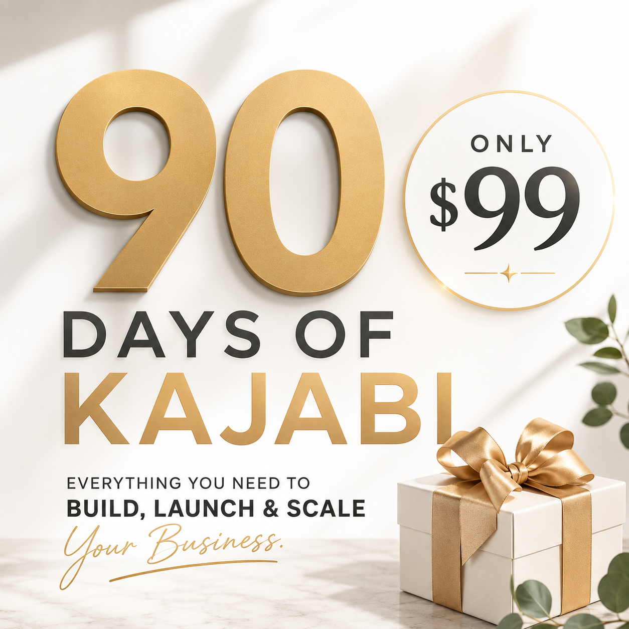 Start on Kajabi 90 Days for $99 →