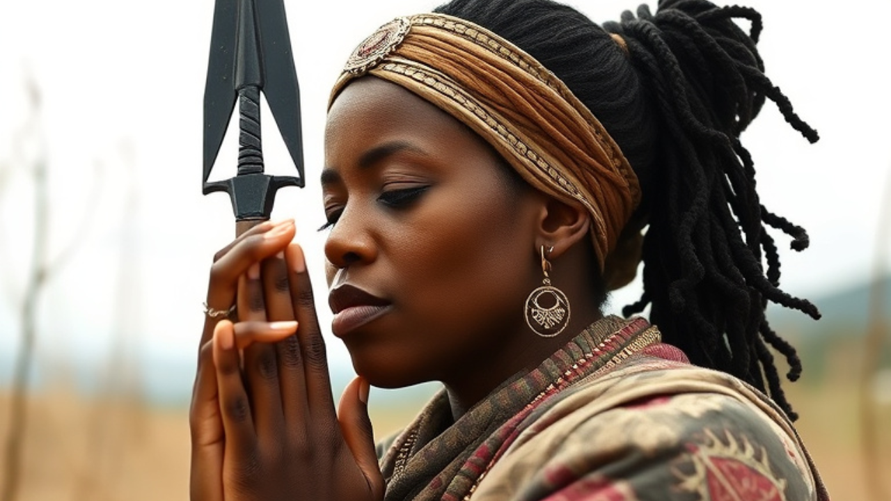 African American Woman Praying