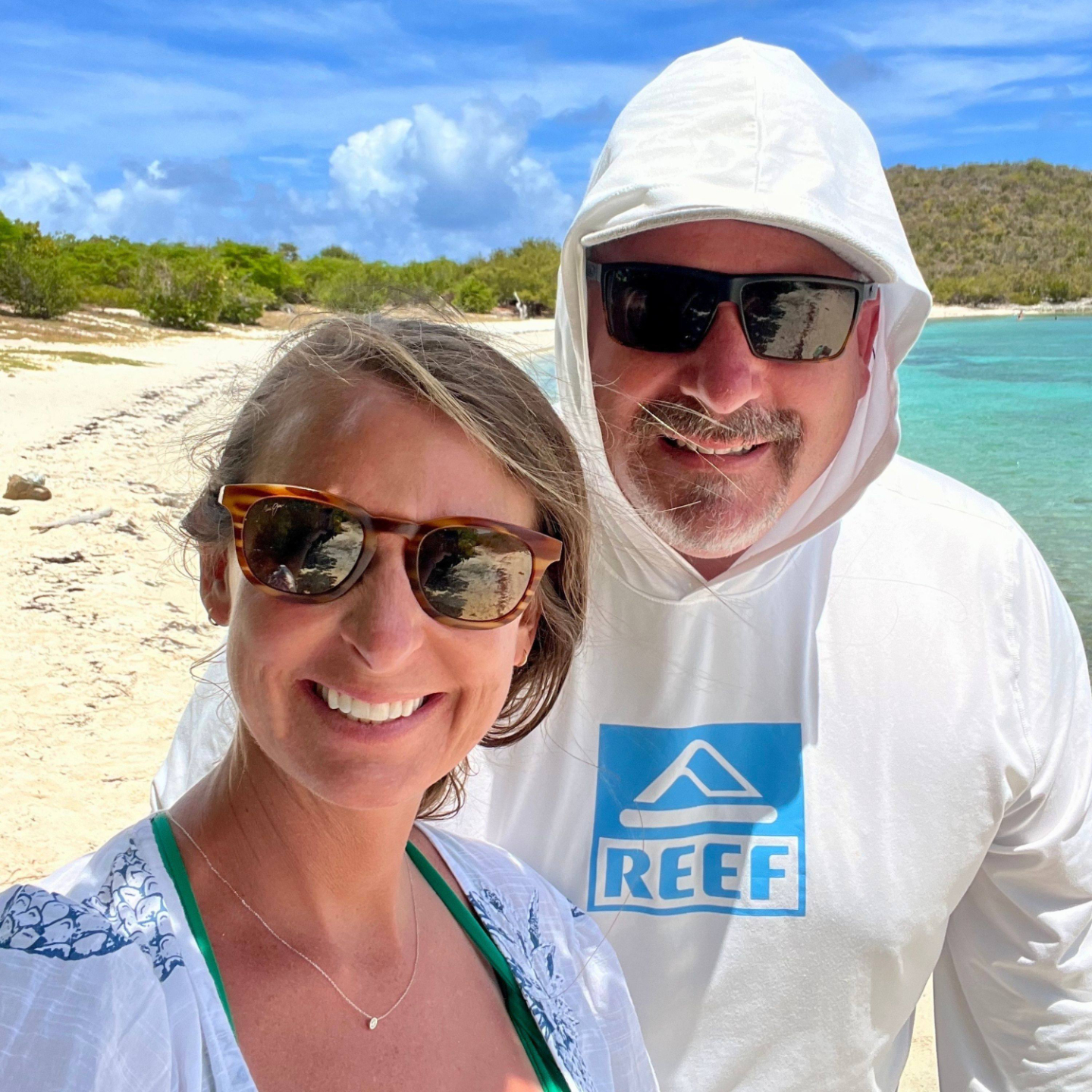 scott and melissa in St John, US virgin islands