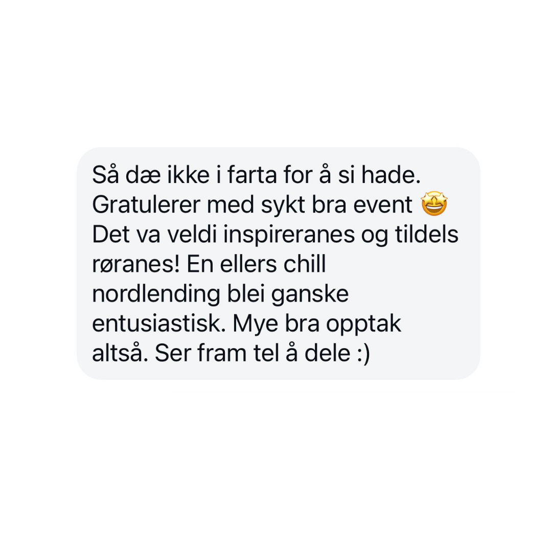 Tilbakemelding fra deltaker