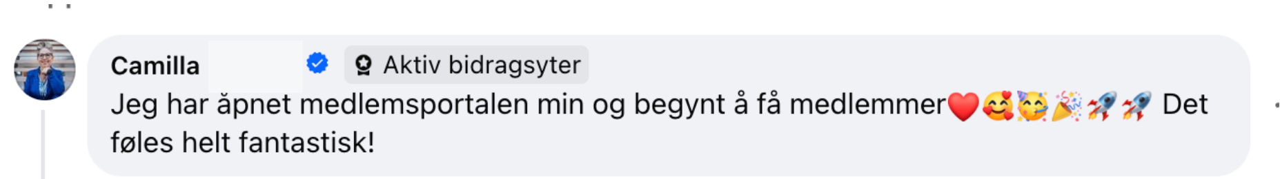 Melding fra deltaker