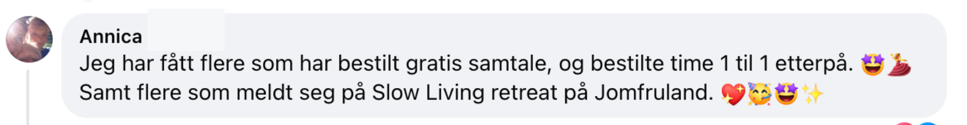 Melding fra deltaker