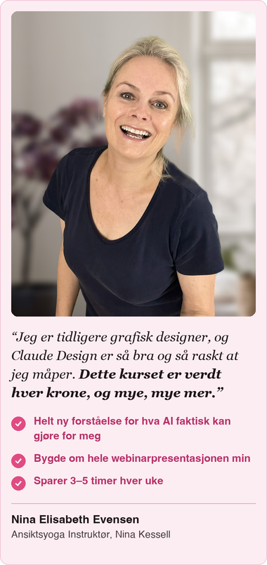 Nina Elisabeth Evensen testimonial