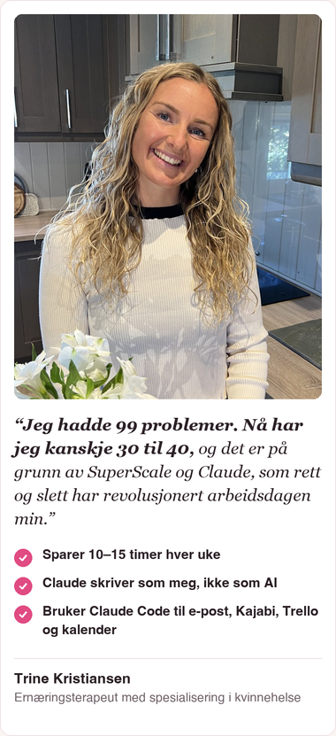 Trine Kristiansen testimonial