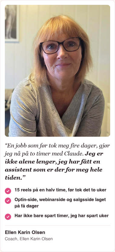 Ellen Karin Olsen testimonial