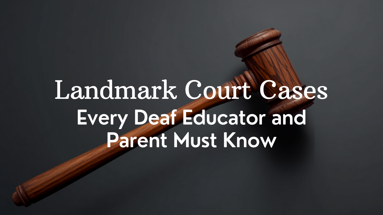 Landmark Court Cases Every Deaf Educator and Parent Must Know