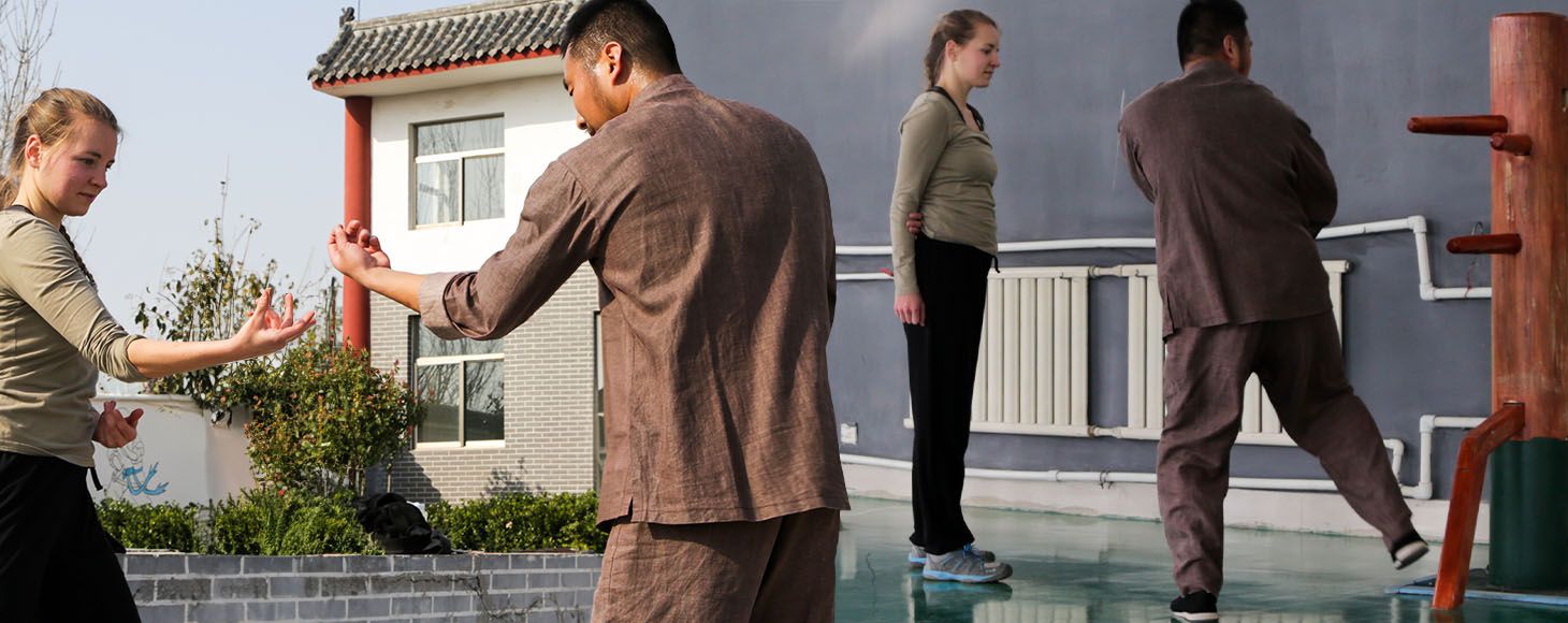 Wing Chun Students Training Wing Chun in China with Master Zhang