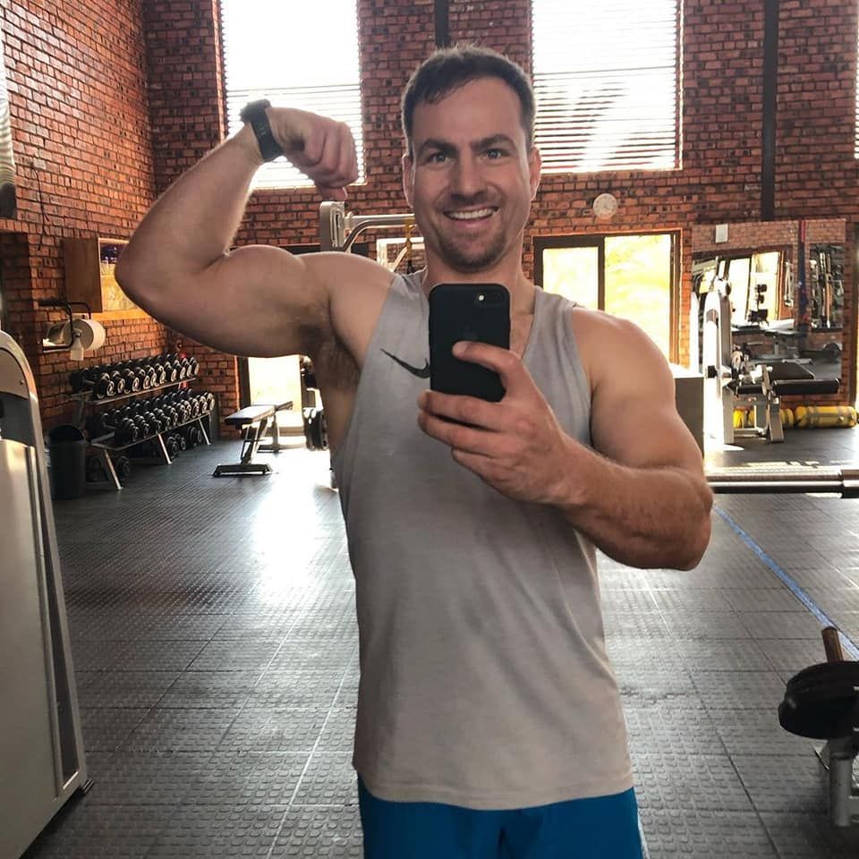 Jaco Colyn training in the gym