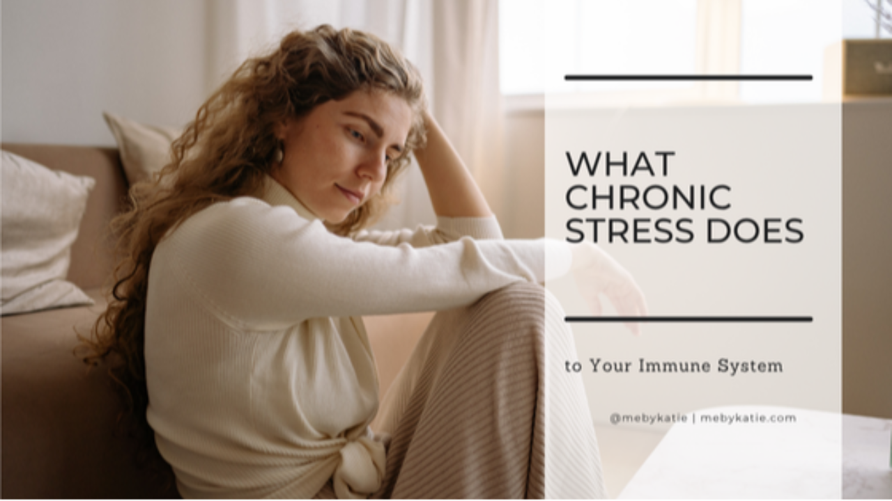 Stressed, overwhelmed woman holding her head in her hands @mebykatie