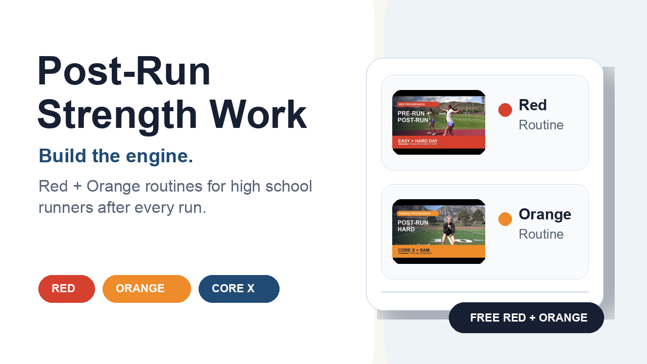 Post-run strength work routines for high school runners