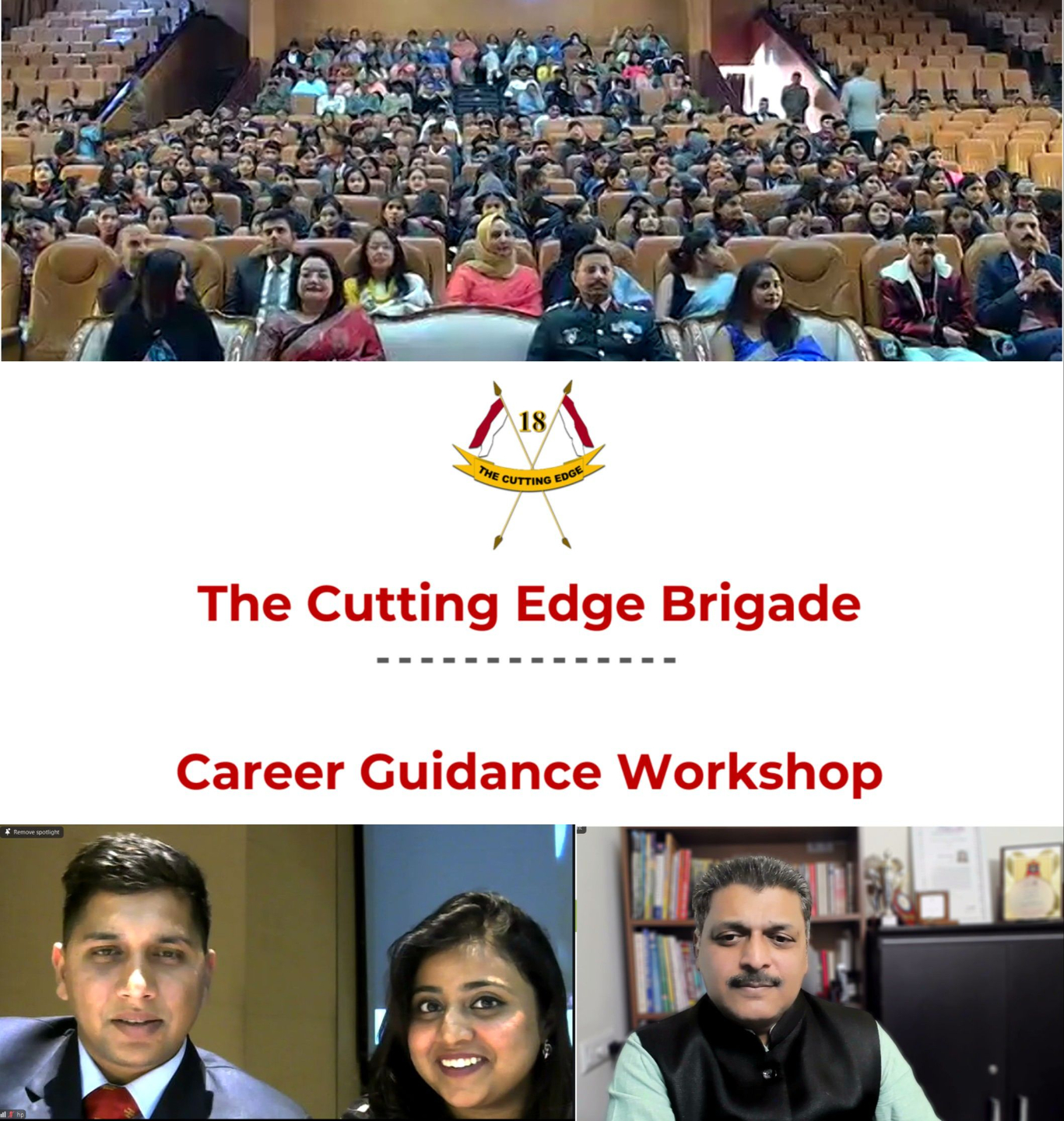 Cutting Edge Brigade and Kendriya Vidyalaya 2 Jodhpur- Career Guidance Webinar Jan2026