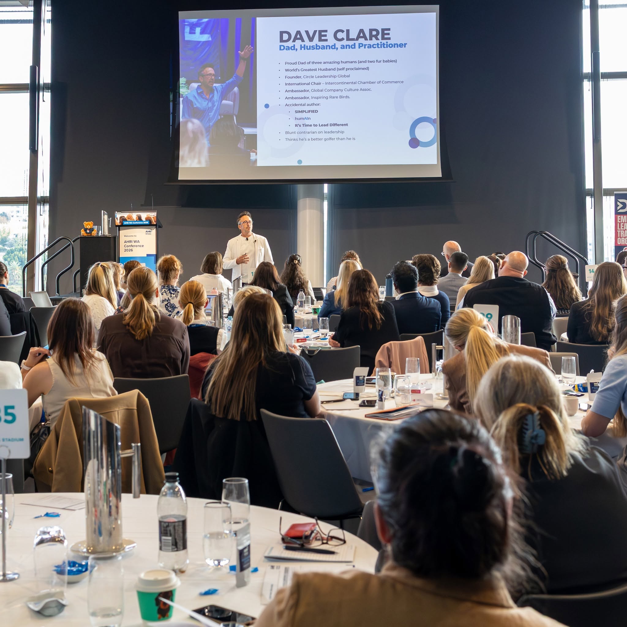 Dave Clare presenting to the AHRI WA conference audience