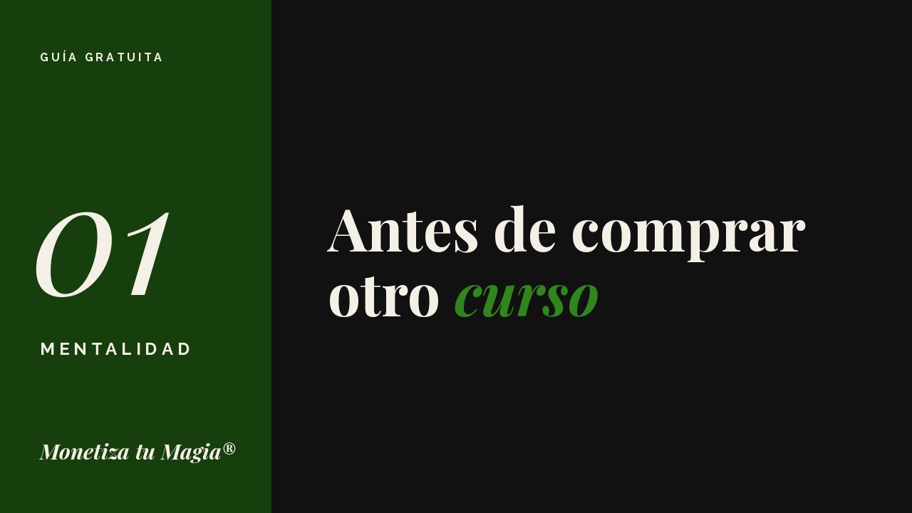 Guía Antes de comprar otro curso