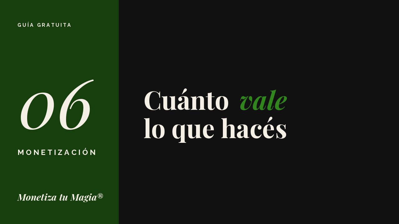 Guía Cuánto vale lo que hacés