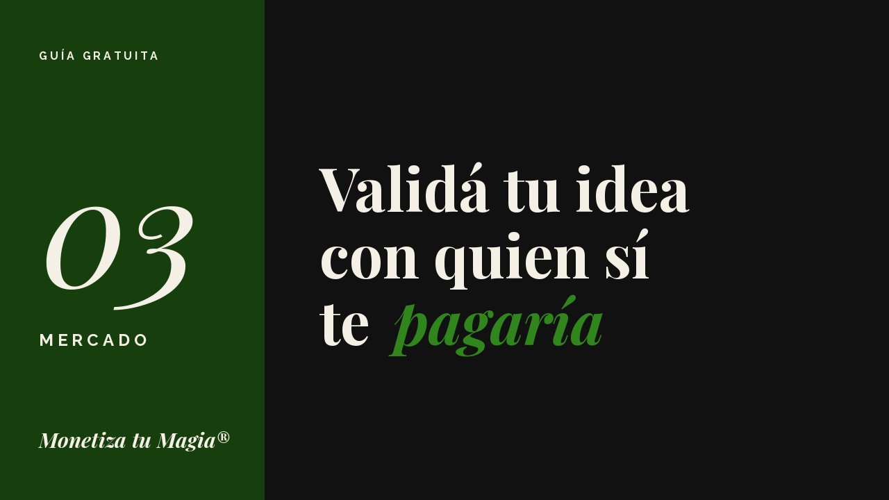 Guía Validá tu idea con quien sí te pagaría