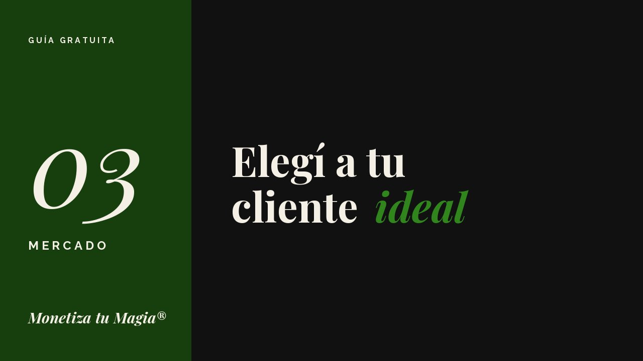 Guía Elegí a tu cliente ideal