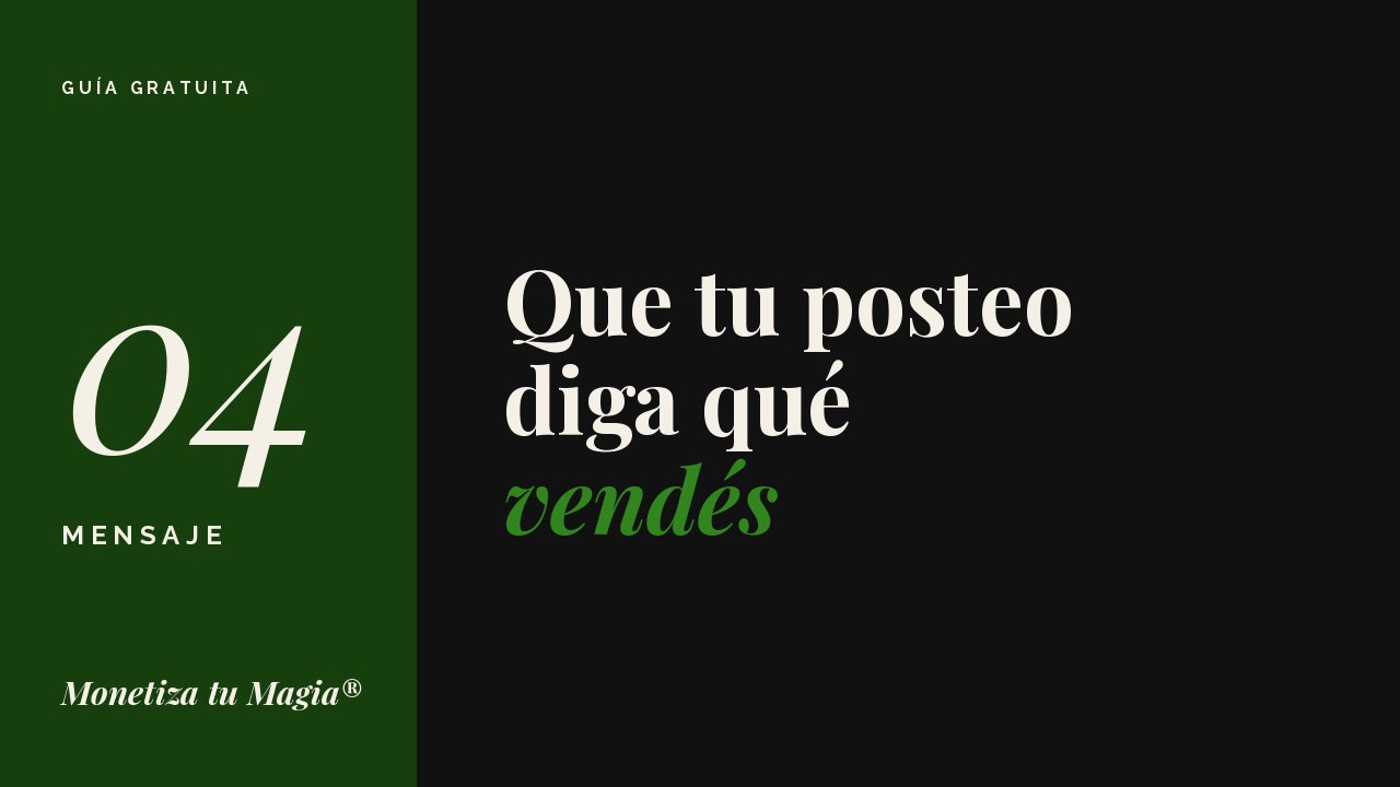 Guía Que tu posteo diga qué vendés