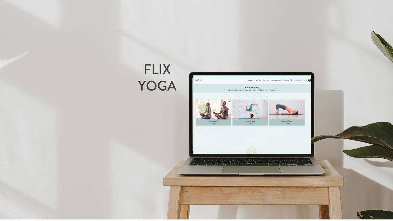 Flix Yoga Product Theme Mockup - Kajabi Product Template