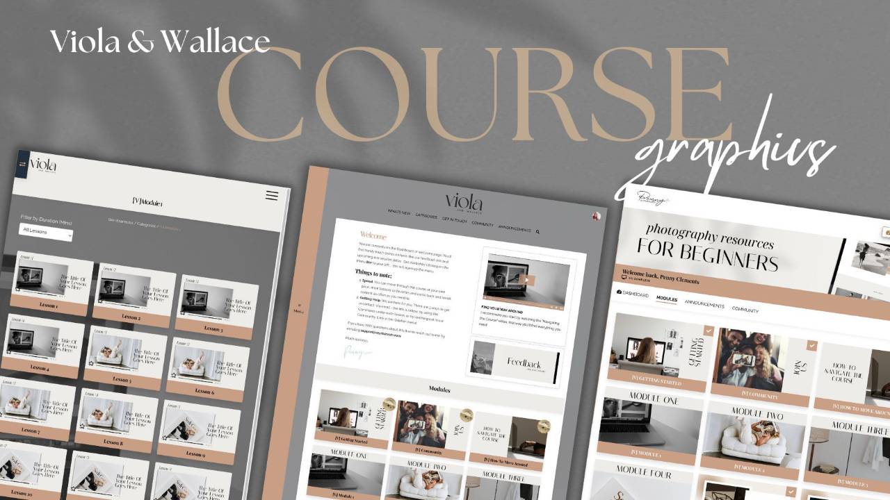 Viola & Wallace Kajabi Course Graphics
