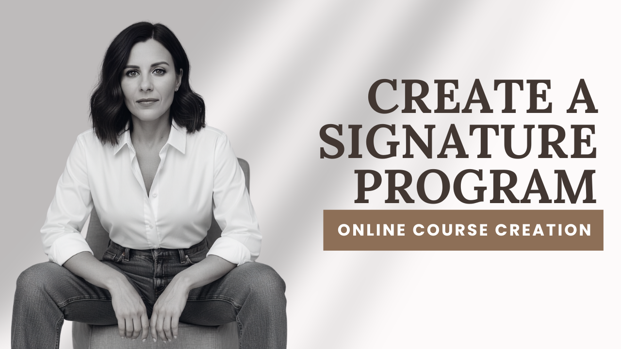 How to create a signature program, Coaching Program Template