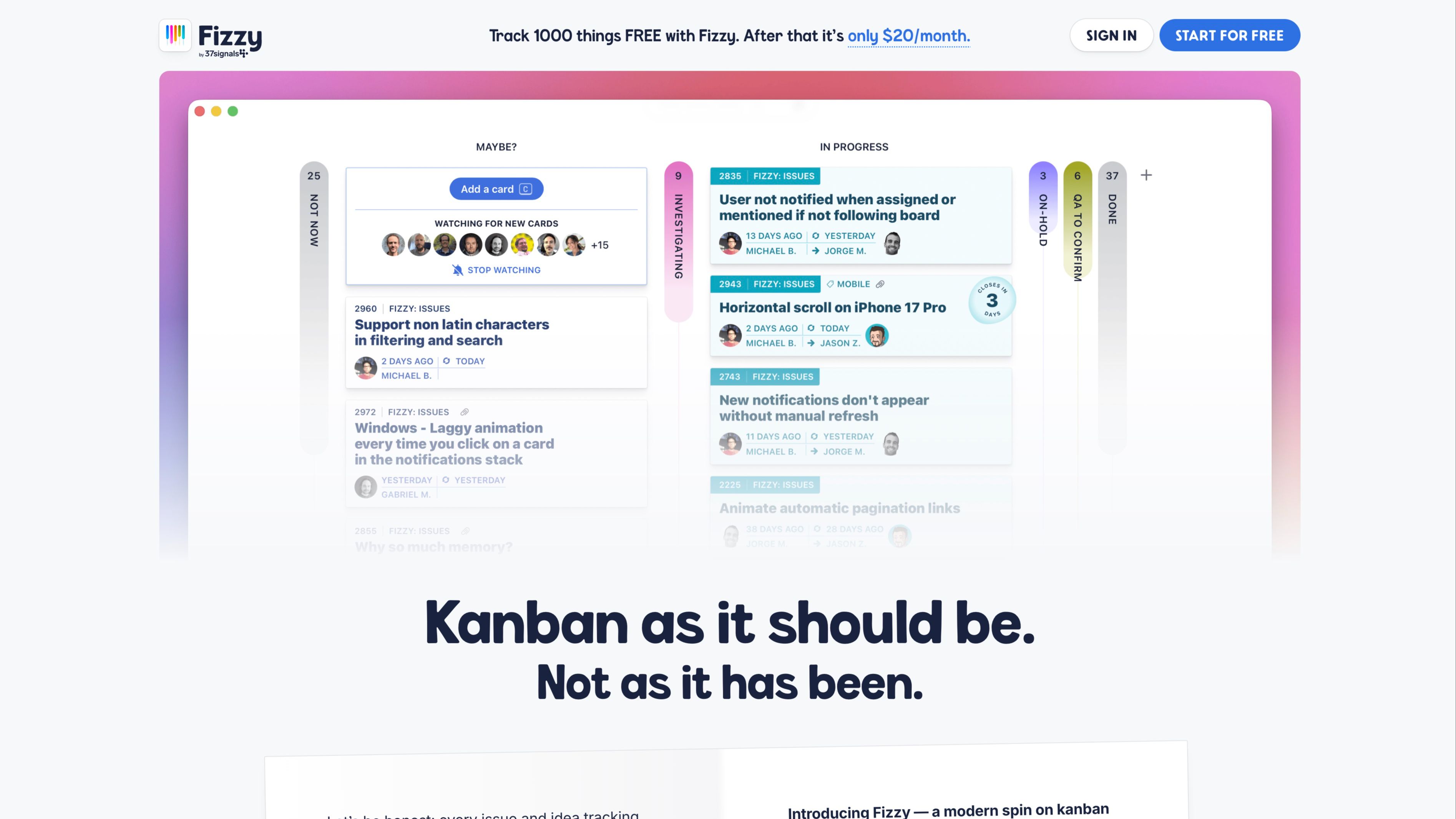 Fizzy: A Simpler, More Delightful Way to Manage Projects Than Trello