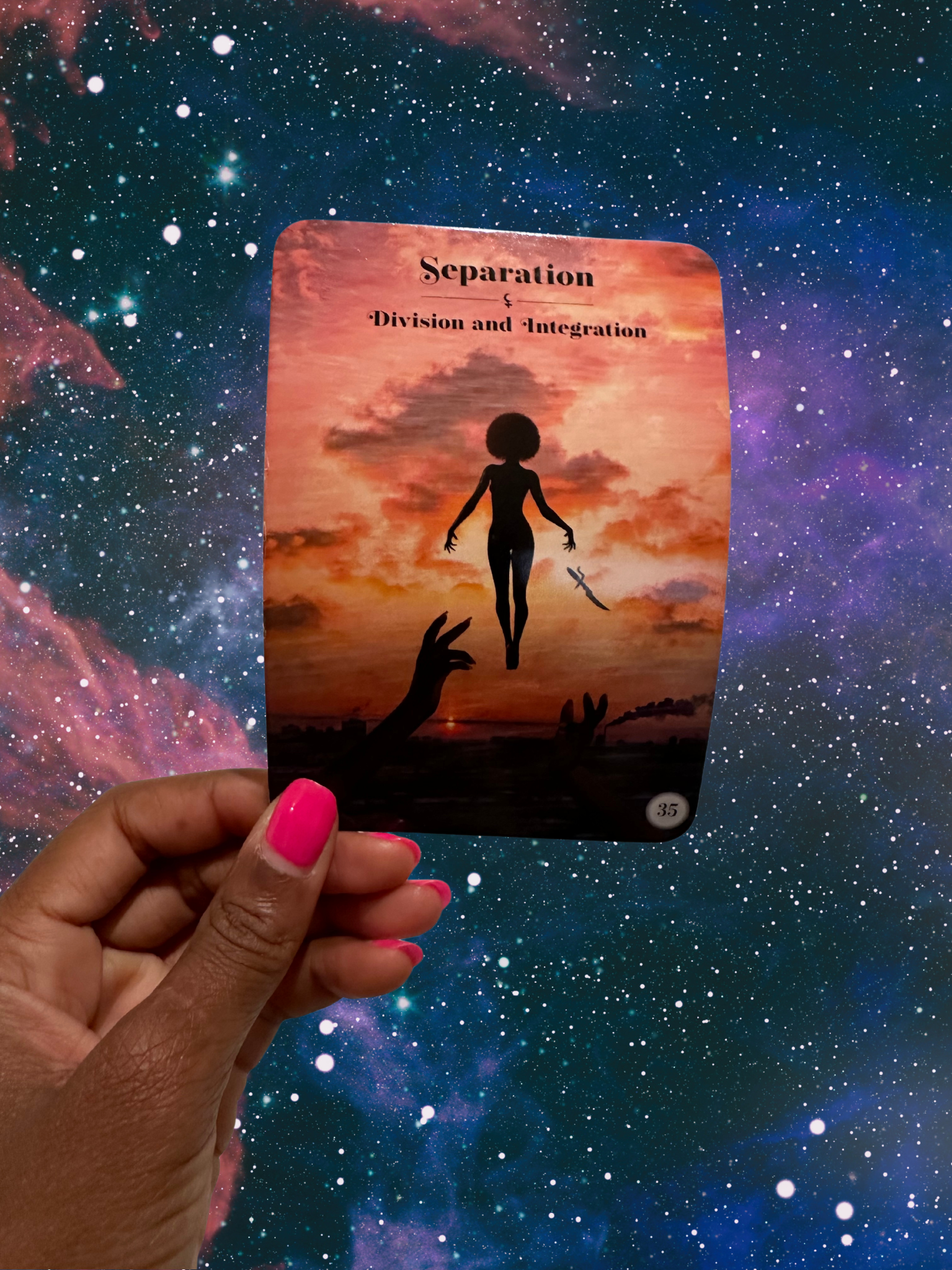 Black Moon Lilith Cosmic Alchemy Oracle Separation Card