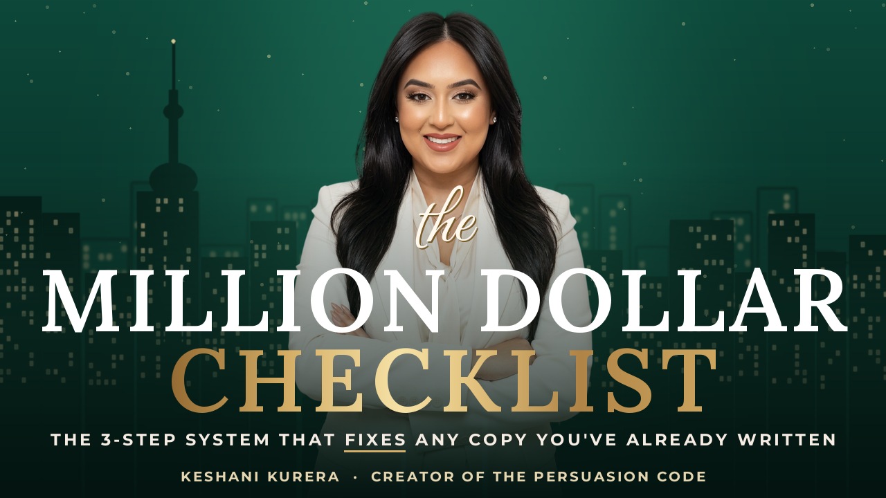 The Million Dollar Checklist — the 3-step system that fixes any copy you've already written
