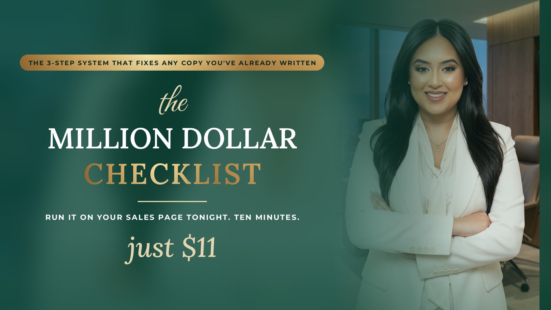 The Million Dollar Checklist — the 3-step system that fixes any copy you've already written