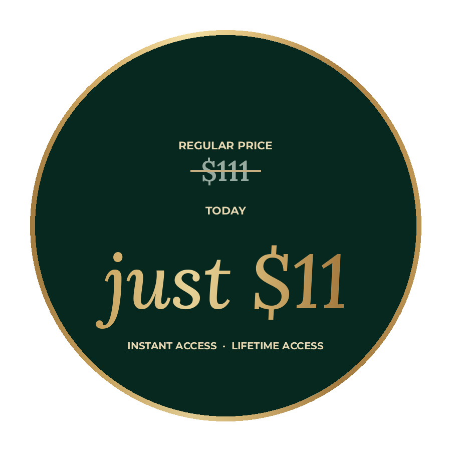 Regular price $111 — just $11 today