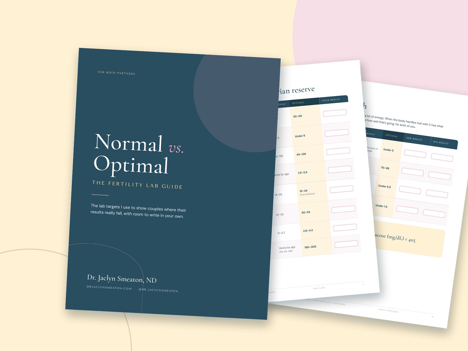 Pages from the Normal vs. Optimal Fertility Lab Guide