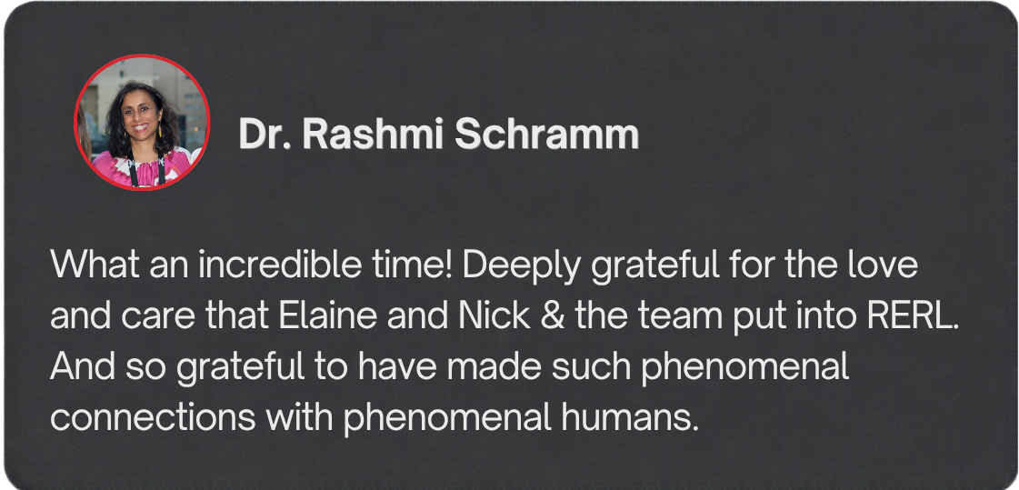RERL testimonial from Dr. Rashmi Schramm