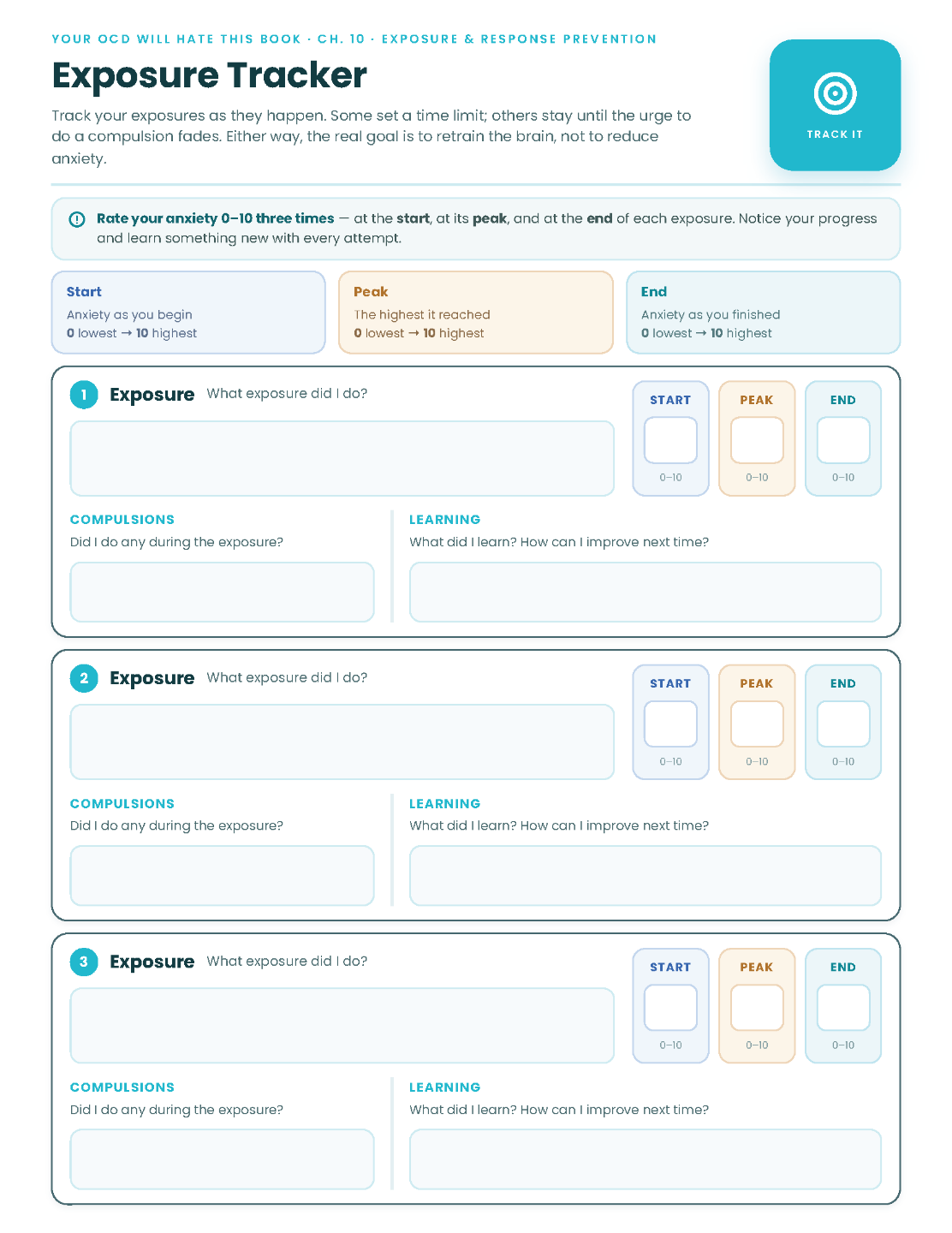Exposure Tracker worksheet