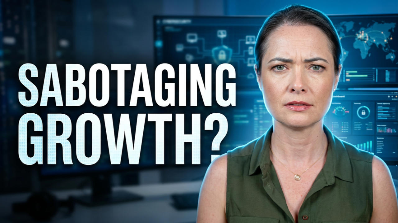 Text - sabotaging growth? Image Deirdre Martin on AI generated background