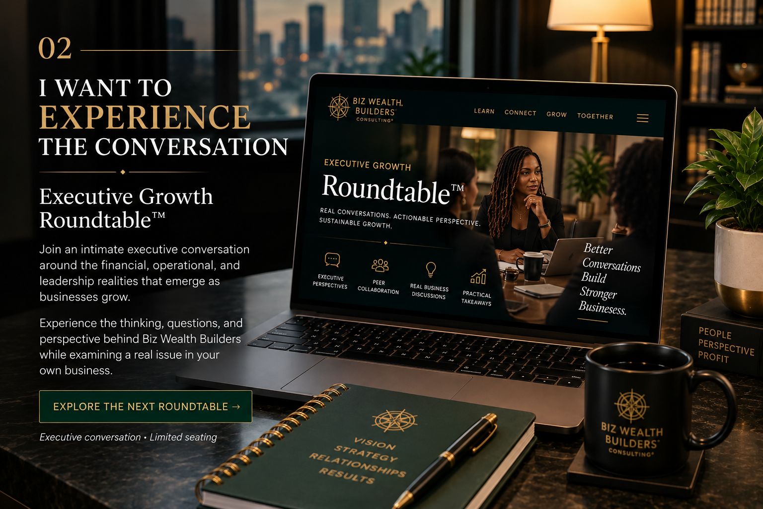 Executive Financial Visibility Assessment™ evaluating financial, operational, decision-making, and sustainable growth visibility to identify business gaps.