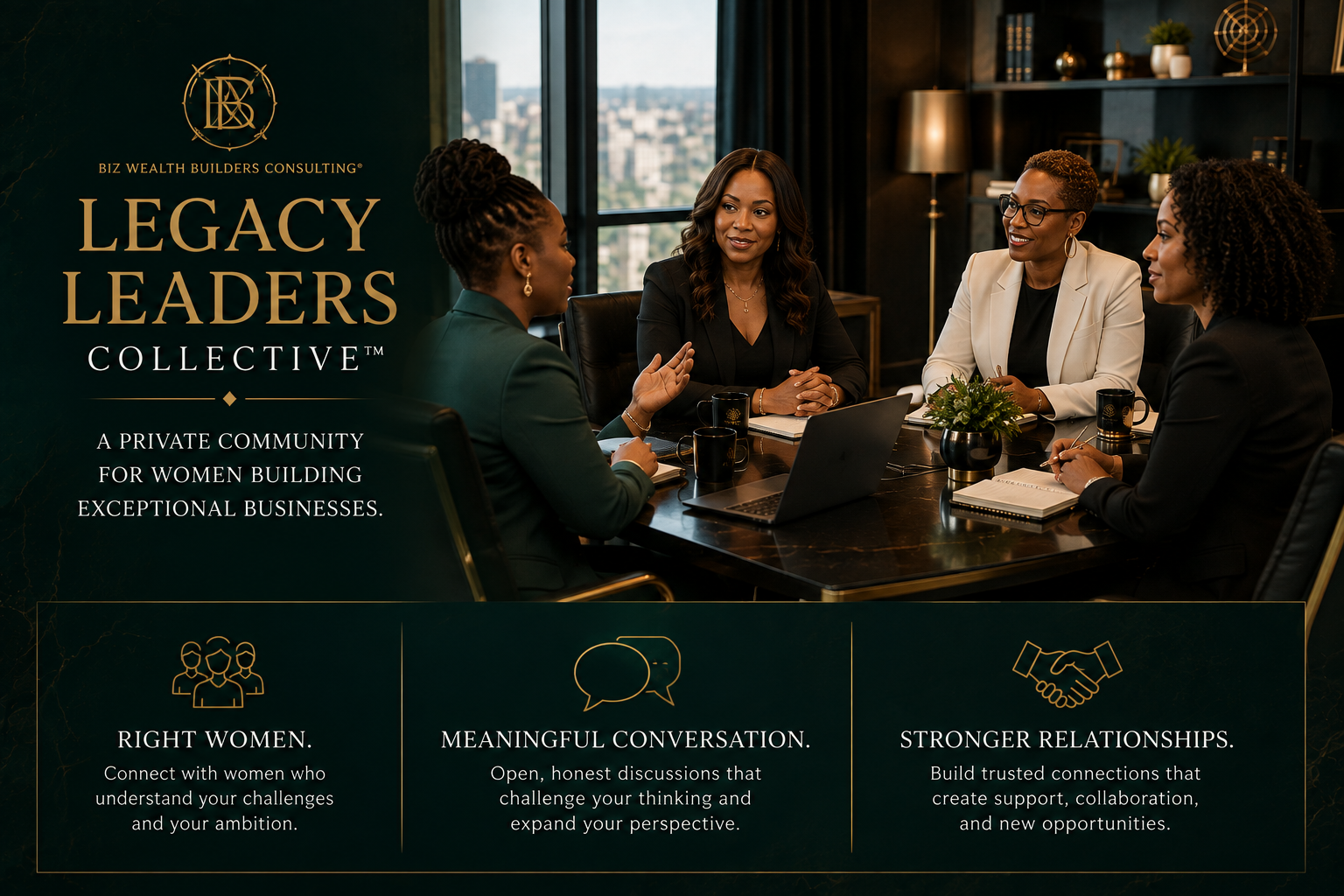 Legacy Leaders Collective™ bringing women founders and business leaders together for meaningful conversation, trusted relationships, and collaboration.