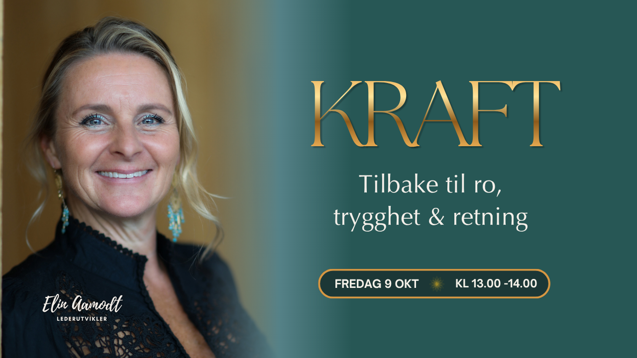 Elin Aamodt – KRAFT, gratis foredrag fredag 9. oktober kl. 13.00–14.00