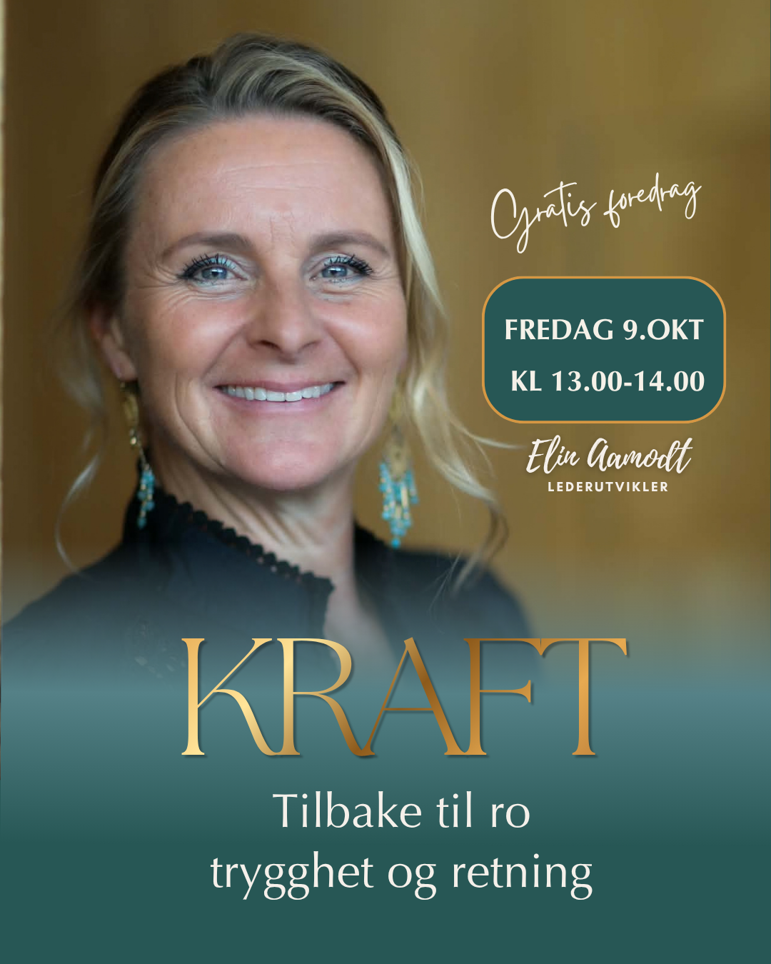 Elin Aamodt – KRAFT, gratis foredrag fredag 9. oktober kl. 13.00–14.00