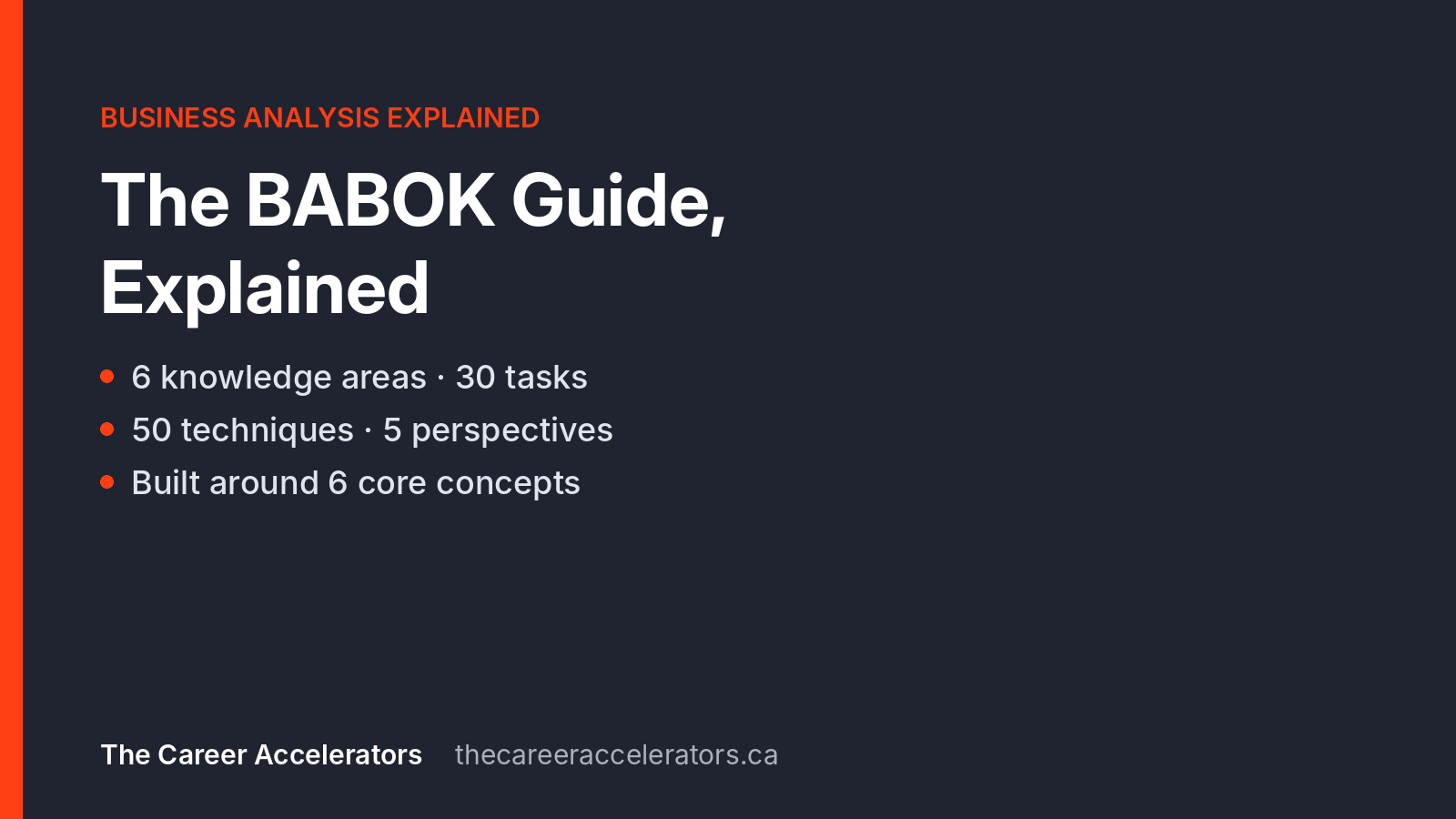 The BABOK Guide explained: knowledge areas and techniques