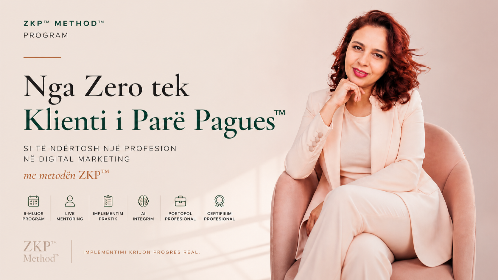 Ndërto karrierën tënde profesionale në Digital Marketing me metodën ZKP™