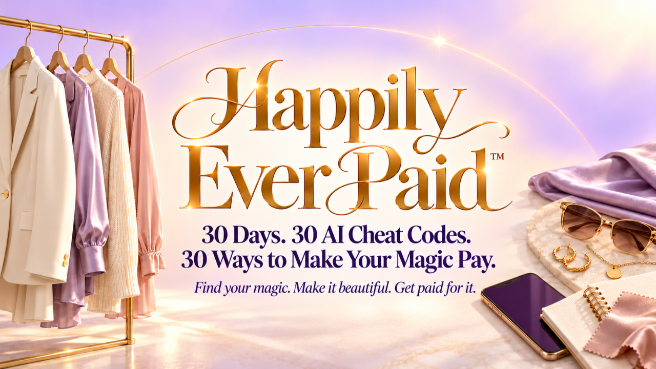 Happily Ever Paid: 30 Days. 30 AI Cheat Codes. 30 Ways to Make Your Magic Pay.