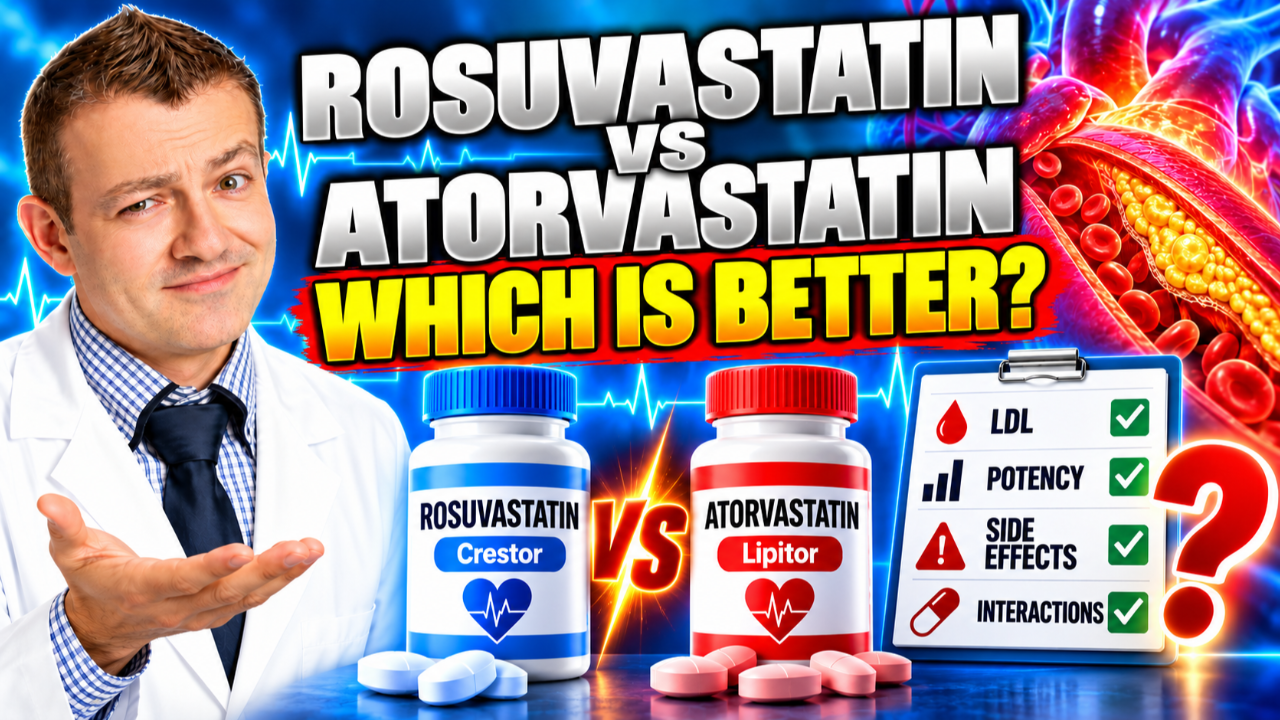 Rosuvastatin vs atorvastatin Crestor vs Lipitor. 